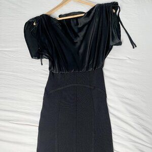 BEBE XS Black Midi Bodycon Size:0-2